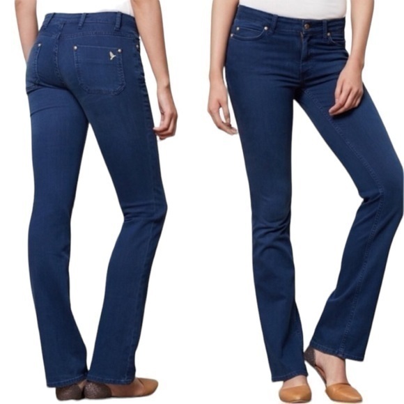 MIH Anthropologie NWT 26 Christie Blue Wash London Mid Rise Subtle Bootcut Jeans - Picture 1 of 15